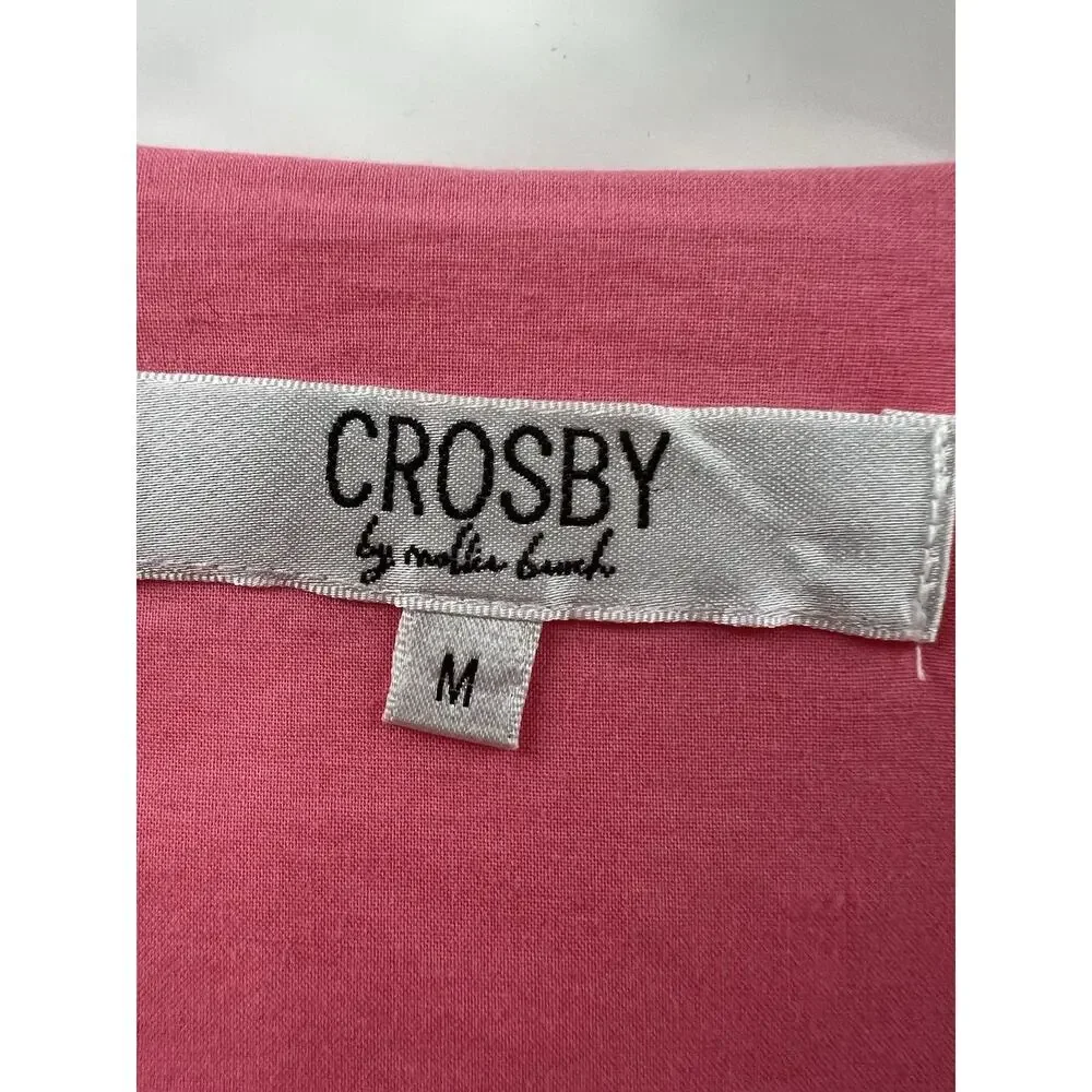 Crosby by Molly Burch Women’s Brawley Dress Pink Bellini Color block Size Medium - Picture 4 of 9
